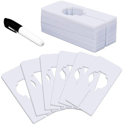 Wardrobe dividers - for hanging clothes - rectangular clothes dividers on racks - white wardrobe 40 pieces