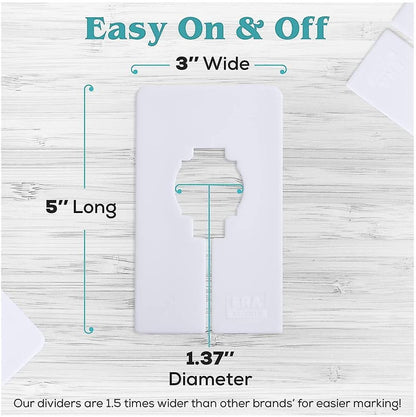 Wardrobe dividers - for hanging clothes - rectangular clothes dividers on racks - white wardrobe 40 pieces