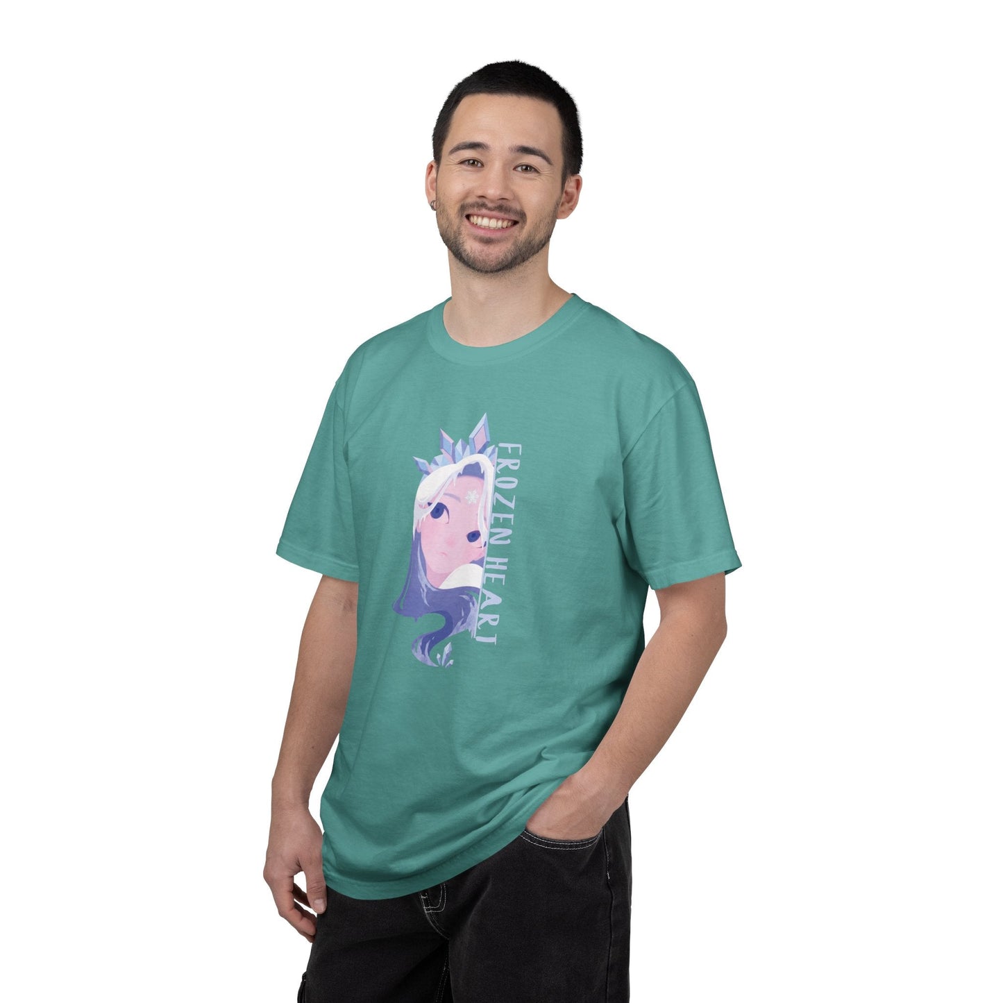 Winter Majesty Frozen Heart T-Shirt - Cryo Empress Ice Queen Anime Graphic Tee