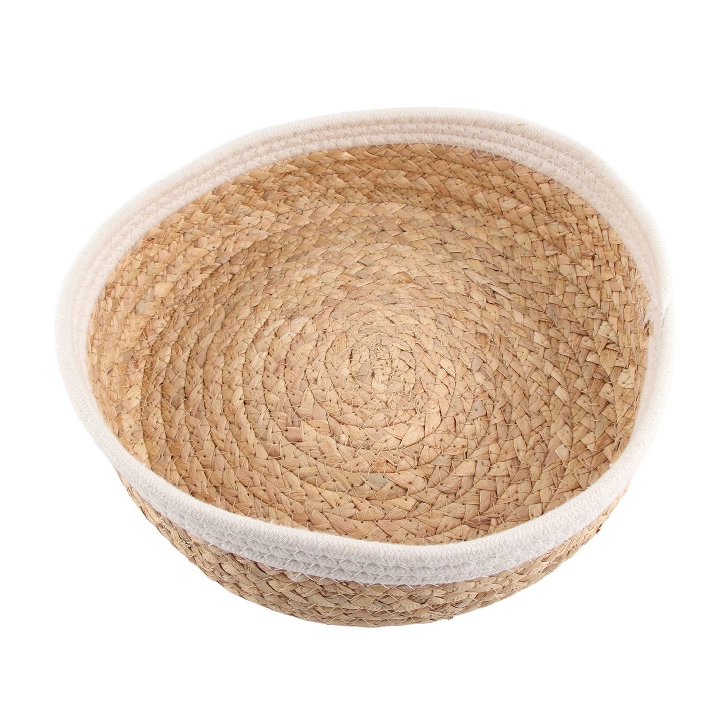 Woven Storage Basket Cloth Lining Rectangular Decorative Organizer Bins for Clothes Toy
