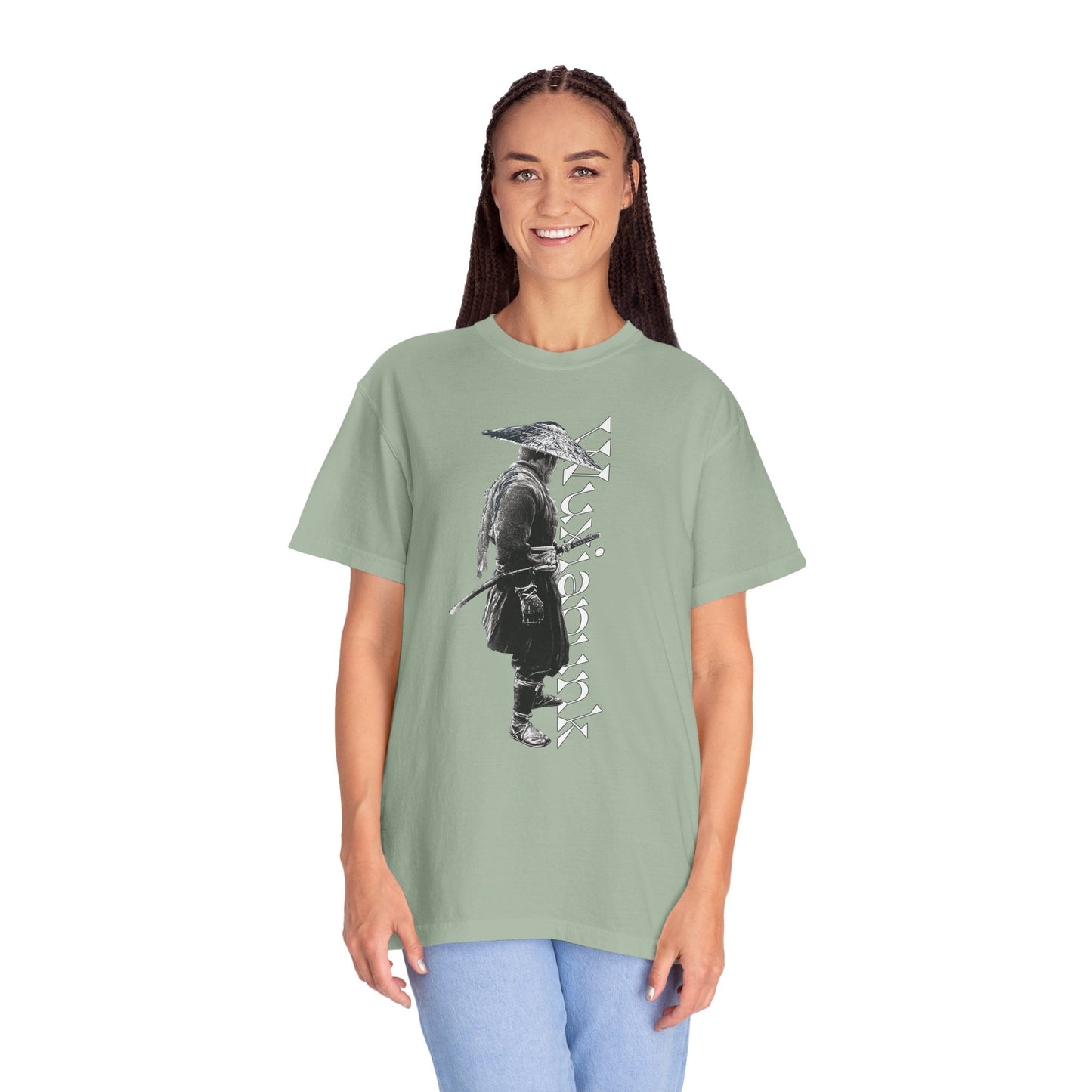 Straw Hat Swordsman Tee | Wuxia Ronin Garment Dyed Shirt
