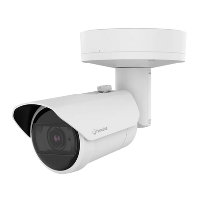 Hanwha Vision XNO-A9084R 8MP AI IR Bullet Camera – AI Surveillance in Rugged Outdoor Design x series