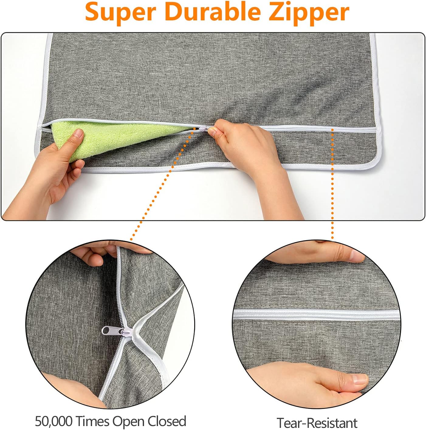 MaxiSize Family Hanging Laundry Hamper with Hooks & Zipper