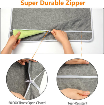 MaxiSize Family Hanging Laundry Hamper with Hooks & Zipper