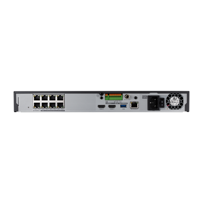 Wisenet HV-XRN-815S 8-Channel AI NVR with PoE and 12MP Support