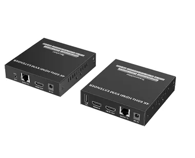 XTENDR HDMI KVM over IP Kit | 4K@60Hz | 120m over 1Gbps Network | HDMI Loop Out | Audio Out | 2x USB-A | XTR-C7KVM-HL-V2