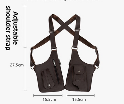Yellow Multi-functional Expandable Men's Tactical Chest Rig Bag - Waterproof & Lightweight Retro Underarm Pack