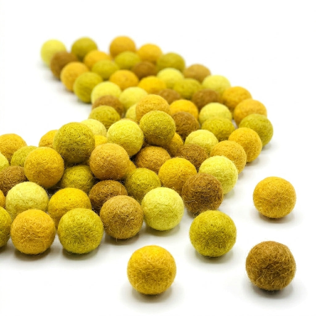 1.5 cm Handmade Wool Felt Balls