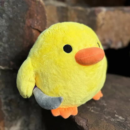 Duck with Knife Plush Funny Meme Plush Cute Novelty Gift Handmade Plush 20cm