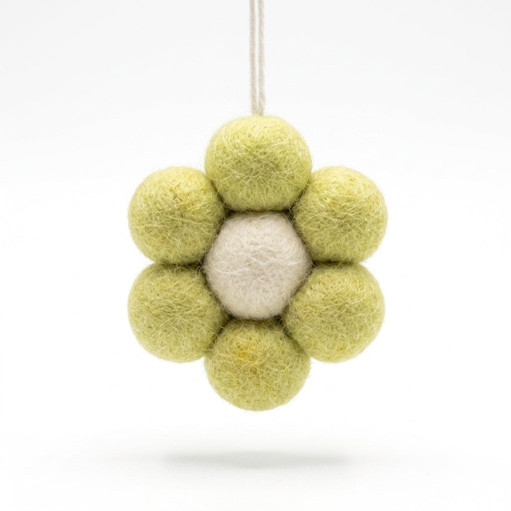 Handmade Wool Felt Flower Ornament