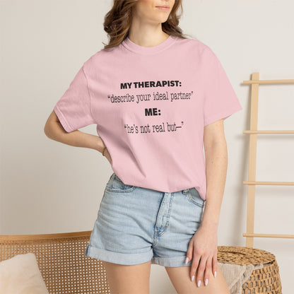Funny Yumejoshi T-Shirt He's Not Real But Comfort Character Tee Self Shipper Yumeship Gift