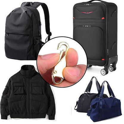 Zipper Pull Replacement, Heavy Duty Universal Zipper Puller, Detachable Zipper Pull Oval Tabs for Luggage Clothing Jackets Backpacks Boots Purse Coat, 4 Pcs, 1.46x0.43 1.46" x 0.43" Brown/4 Pcs