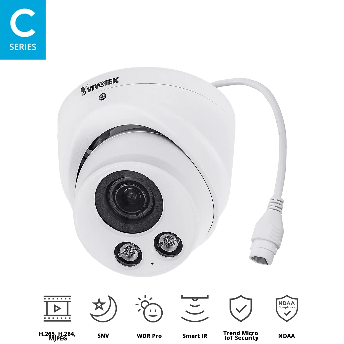 VIVOTEK IT9388-HT 5MP Motorized Turret IP Camera – Remote Focus, H.265, 30M IR, WDR Pro, IP66, IK10