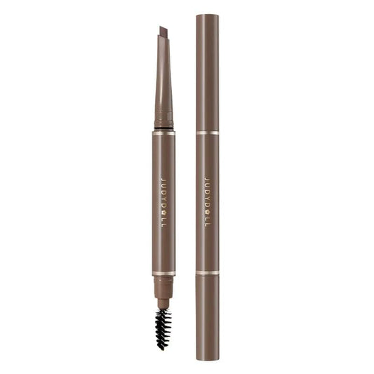 Long-lasting eyebrow gel pen set with spoolie brush applicator, brown barrels