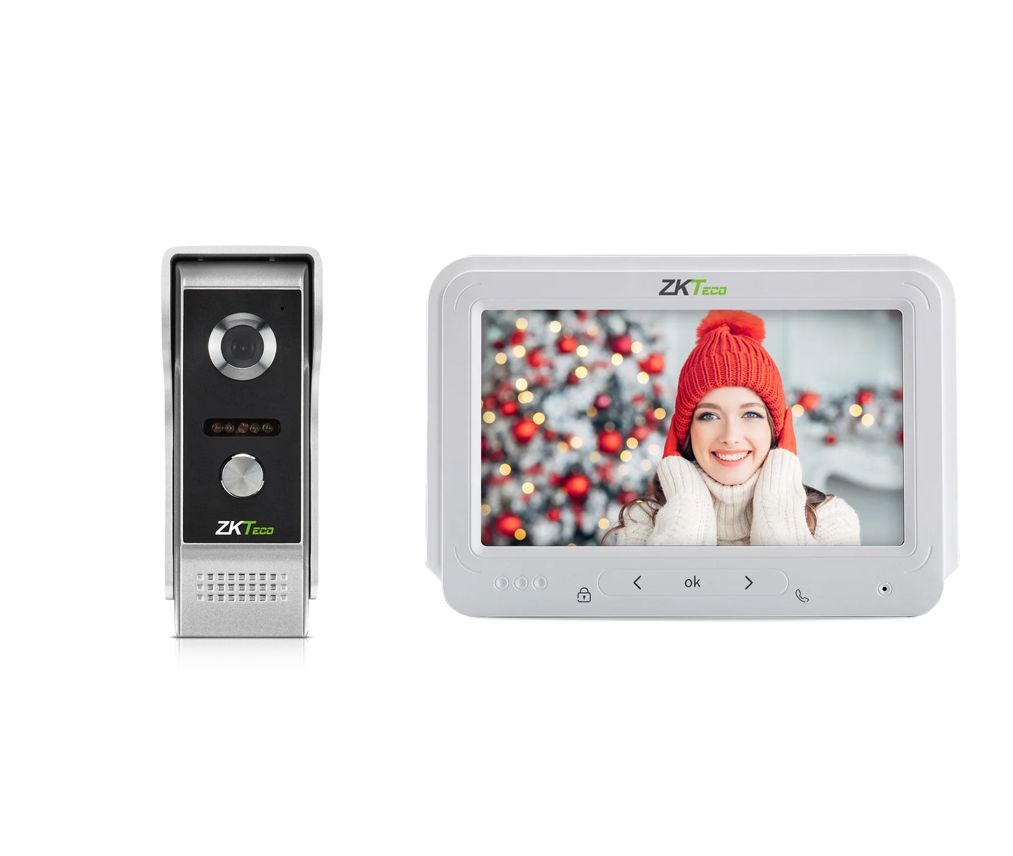ZKTeco VK07-A50L Kit – 4-Wire Intercom Kit with Villa Door Station & Indoor Monitor