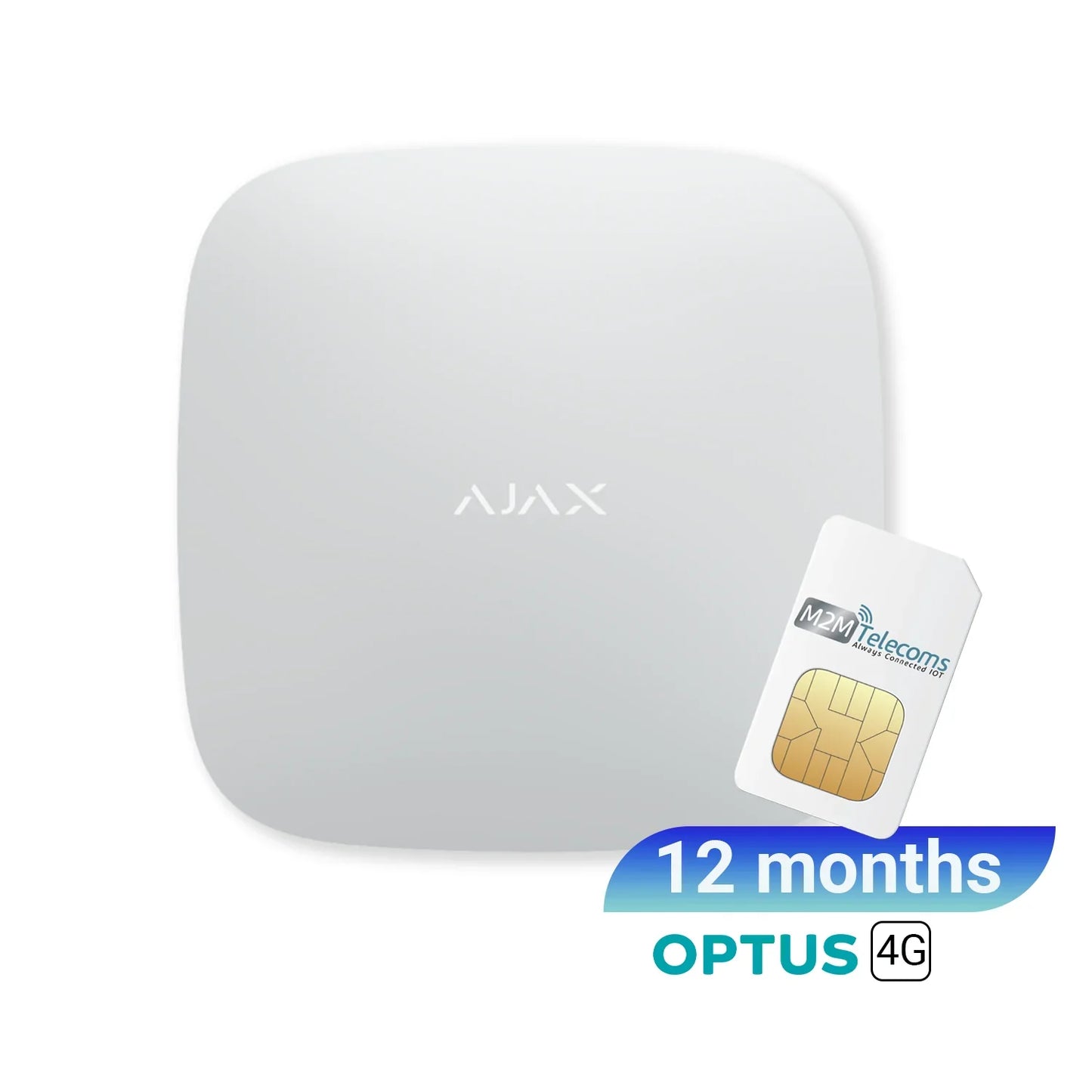AJAX Hub 2 Plus Jeweller White Optus 4G SIM Included 12/24/36 Months Plan Wireless Security Hub – AJAX#80013