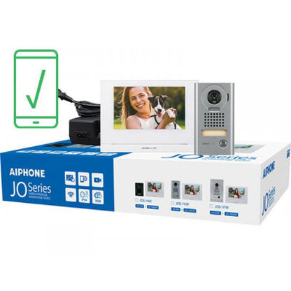 Aiphone JOS-1VW Mobile-Ready Box Set with Surface-Mount Door Station Wireless Video Intercom Kit -7" Touchscreen, Smartphone Compatible | JO Series