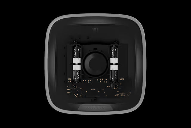 AJAX StreetSiren DoubleDeck Jeweller White/Black Wireless Outdoor Siren with Custom Faceplate – AJAX#30674