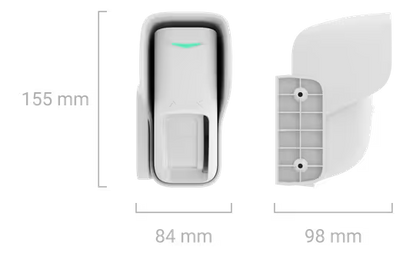 AJAX#107870 Ajax Curtain Outdoor Jeweller White Wireless Outdoor Curtain Motion Detector