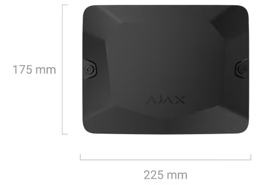 AJAX#62946 Ajax Superior Fibra Case B (175) White / Black – Protective Enclosure for Two Ajax Fibra Modules