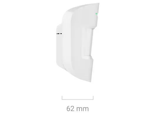 AJAX#44408 Ajax Superior MotionProtect Plus Fibra Wired PIR &amp; K-Band Microwave Motion Detector – White / Black