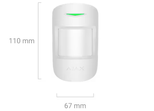 AJAX#44405 Ajax Superior MotionProtect Fibra Wired PIR Motion Detector – White / Black