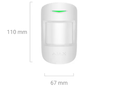 AJAX#44405 Ajax Superior MotionProtect Fibra Wired PIR Motion Detector – White / Black