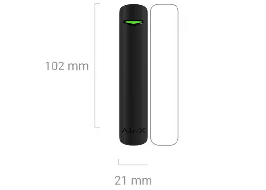 AJAX#61340 Ajax Superior DoorProtect G3 Fibra Opening Detector with Shock, Tilt &amp; Magnetic Masking Protection White / Black