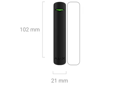 AJAX#61340 Ajax Superior DoorProtect G3 Fibra Opening Detector with Shock, Tilt &amp; Magnetic Masking Protection White / Black