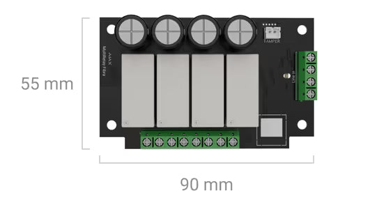 AJAX#64932 Ajax Superior MultiRelay Fibra – 4-Channel Wired Automation Relay Module