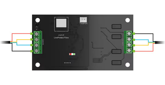 AJAX#61384 Ajax Superior LineProtect Fibra Protection Module| Surge, Overvoltage &amp; Sabotage Protection