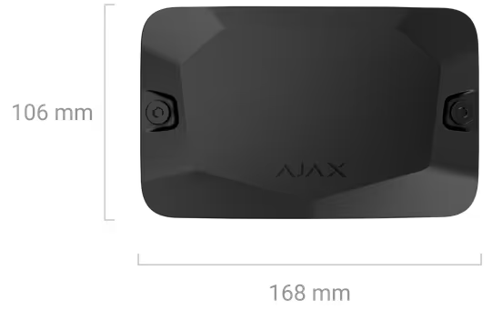 AJAX#63138 Ajax Superior Fibra Case A (106) White / Black – Protective Module Enclosure for LineSplit Fibra, LineProtect Fibra &amp; MultiRelay Fibra