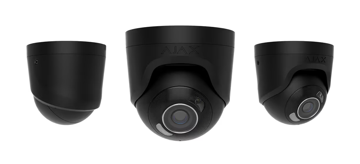 AJAX#126261 Ajax 5MP 2.8mm Turret HL IP Security Camera – White / Black