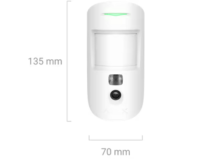 AJAX#53771 Ajax Superior MotionCam (PhOD) Fibra Wired PIR Motion Detector with Photo on Demand – White / Black