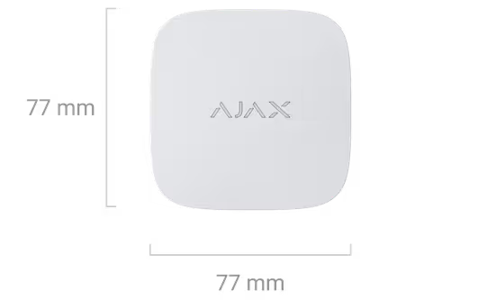 AJAX LifeQuality Jeweller Wireless Temperature, Humidity & CO₂ Monitor – White / Black | Indoor Air Quality Sensor | AJAX#46502