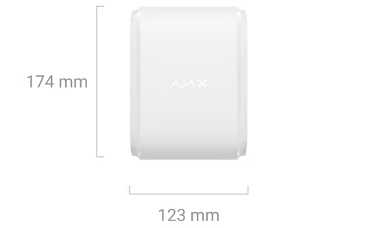 AJAX#30625 Ajax DualCurtain Outdoor Jeweller White Wireless Outdoor Curtain Motion Detector