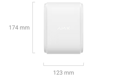 AJAX#30625 Ajax DualCurtain Outdoor Jeweller White Wireless Outdoor Curtain Motion Detector