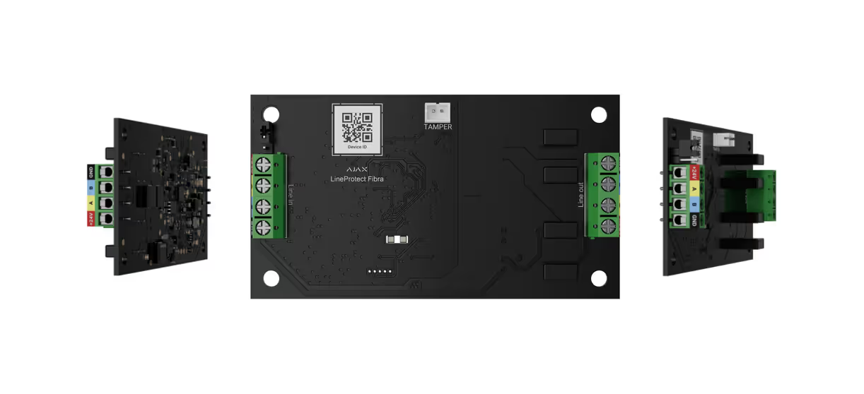 AJAX#61384 Ajax Superior LineProtect Fibra Protection Module| Surge, Overvoltage &amp; Sabotage Protection