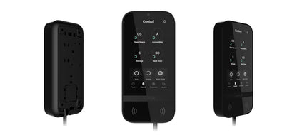 AJAX#81718 Ajax Superior KeyPad TouchScreen Fibra Wired Touchscreen Keypad with Contactless Access – White / Black