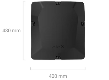AJAX#65976 Ajax Superior Fibra Case D (430) White / Black – High-Capacity Enclosure for Up to 8 Ajax Fibra Modules and Dual 18Ah Backup Batteries