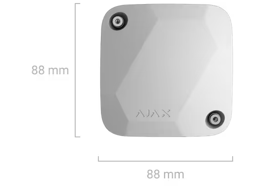 AJAX#117737 Ajax Superior SeismoProtect G3 Fibra Wired Seismic Detector with Shock Sensor – White / Black