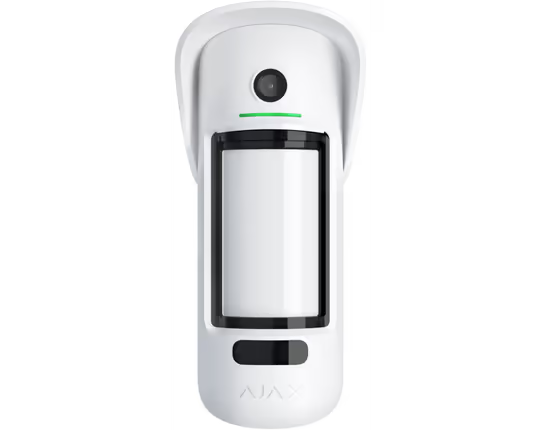 AJAX#45854 Ajax MotionCam Outdoor (PhOD) Jeweller with Hood Wireless Outdoor Motion Detector with Advanced Photo Verification White