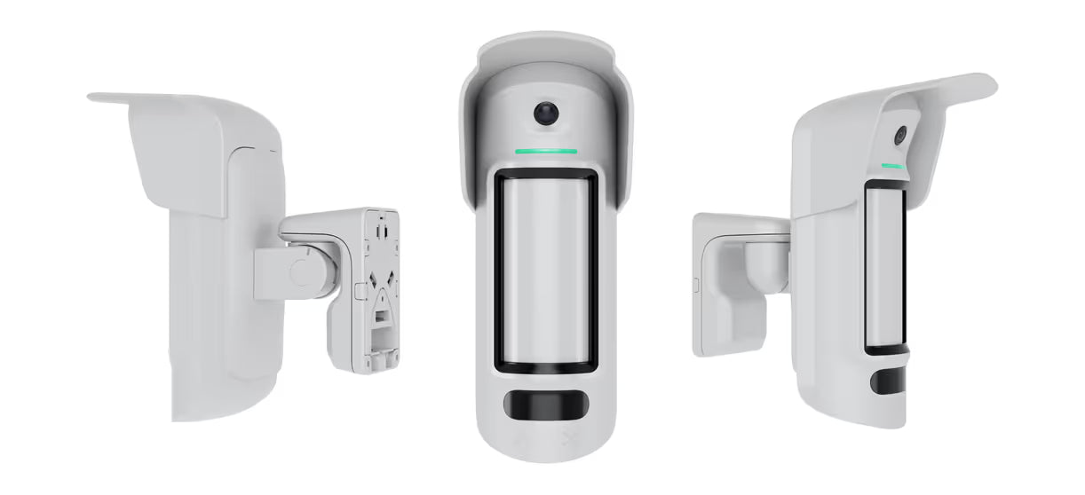 AJAX#107890 Ajax MotionCam Outdoor HighMount (PhOD) Jeweller White Wireless Outdoor Motion Detector with Photo Verification