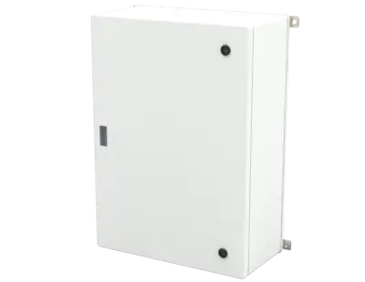 ALLBRO ALL-006.5-P/E Hinged Enclosure | 700x500x246mm | SMC Grey IP66 IK10 Flame Retardant Box with T-Locks & Device Plate
