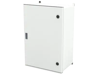 ALLBRO ALL-006/D/E Hinged Enclosure | 600x400x250mm | Grey SMC IP66 IK10 Flame Retardant with T-Locks & Internal Mounting Plate
