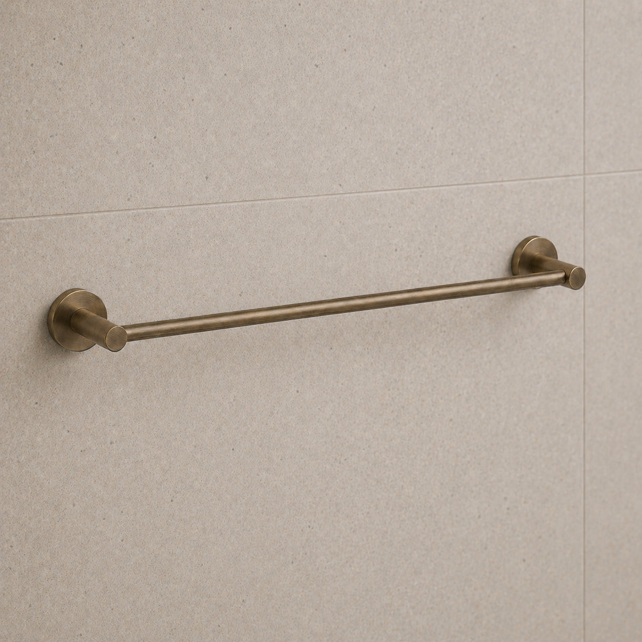 Reno Single Towel Rail - Antique Brass
