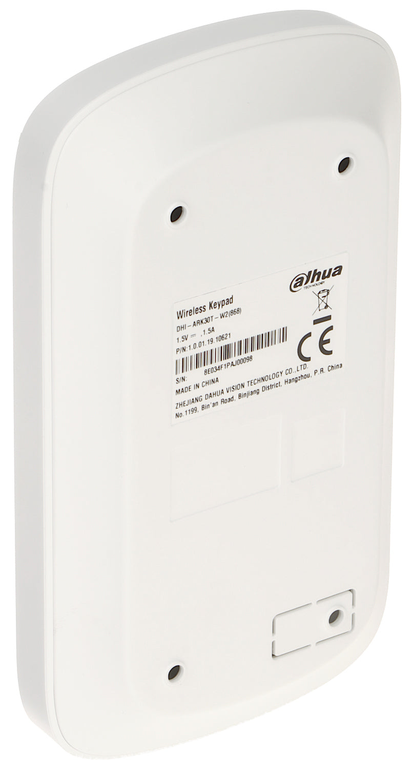 Dahua DHI‑ARK30T‑W2 Wireless Keypad – Secure Multi-User Arm/Disarm Control with Built-In Temperature Sensor, AirShield
