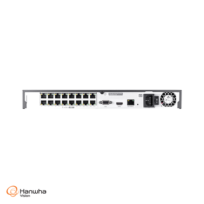 WISENET CT-ARN-1610S Hanwha Vision 16CH 8MP H.265 AI NVR with PoE Switch A Series