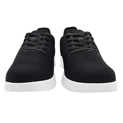 Axign River Lightweight Casual Orthotic Shoe - Black w/White Soles (Mens)
