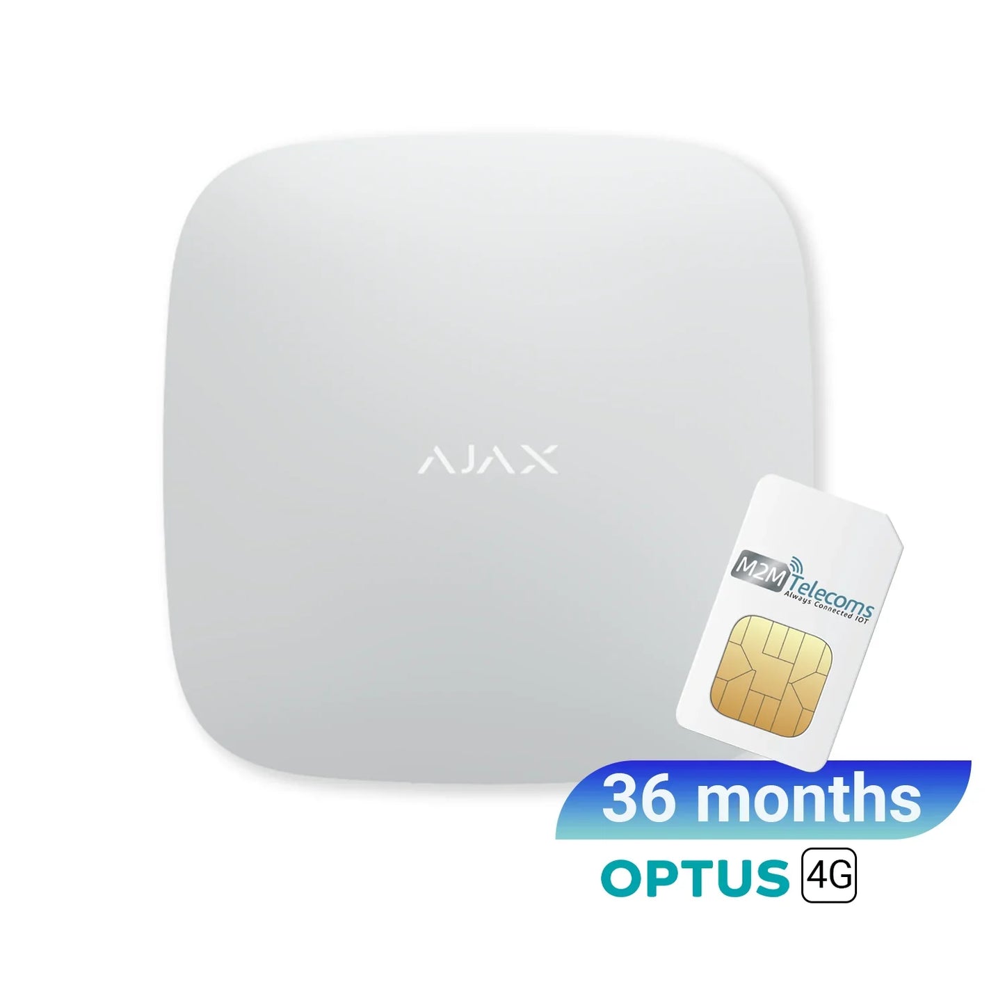 AJAX Hub 2 Plus Jeweller White Optus 4G SIM Included 12/24/36 Months Plan Wireless Security Hub – AJAX#80013